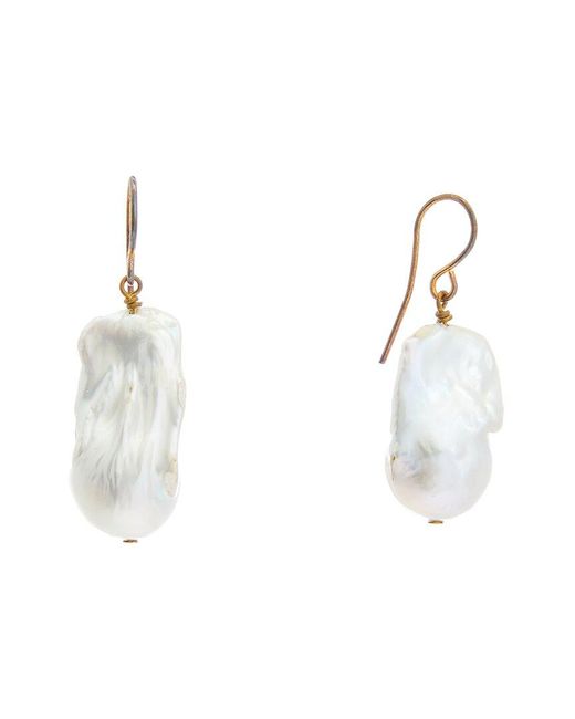 Jil Sander White Handcrafted Earrings