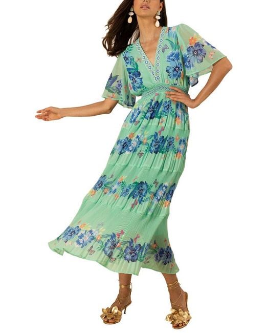 Hale Bob Green Angie Maxi Dress