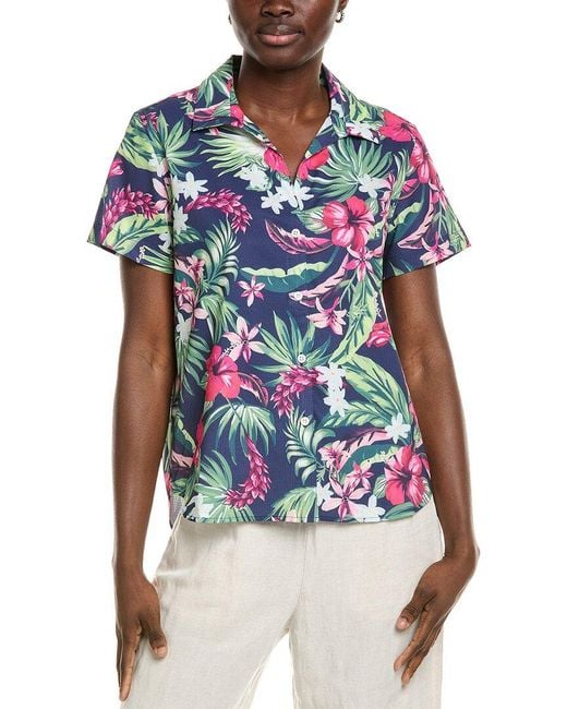 Tommy Bahama Blue Tropical Twist Camp Shirt