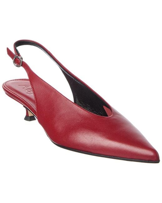 Aeyde Pink Camila Slingback Leather Pump