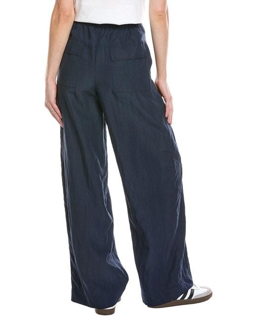 Vince Blue Mid-Rise Fluid Utility Pant