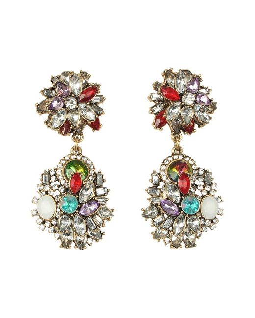 Eye Candy LA Metallic Ivy Rainbow Drop Earrings