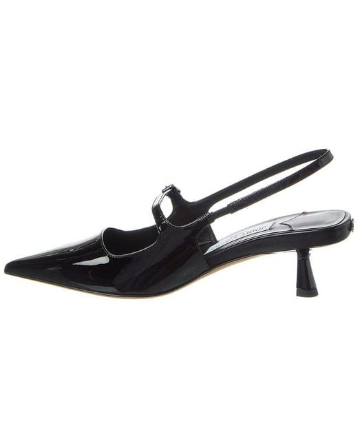 Jimmy Choo Black Didi 45 Patent Slingback Pump