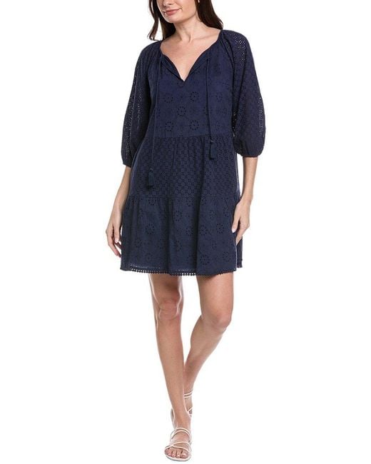 Tommy Bahama Blue Harbour Eyelet Raglan Cover-Up Dress