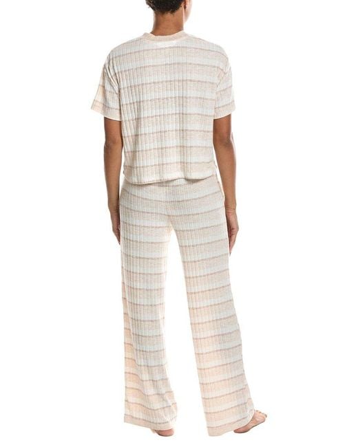 Honeydew Intimates Natural 2Pc Take It Easy T-Shirt Pant Set