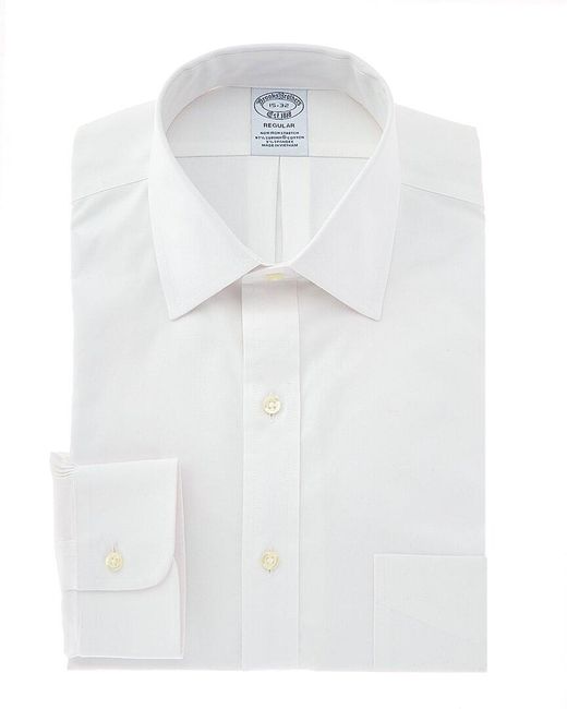 Brooks Brothers White Regular Fit Dress Shirt for men