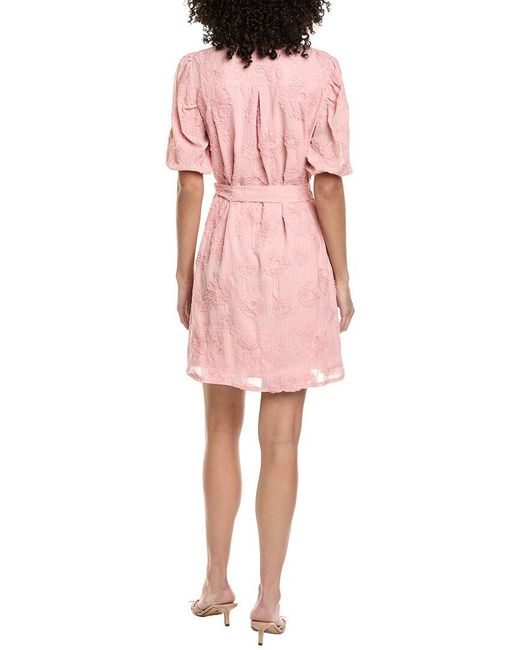 Nanette Lepore Pink Short Sleeve Mini Dress
