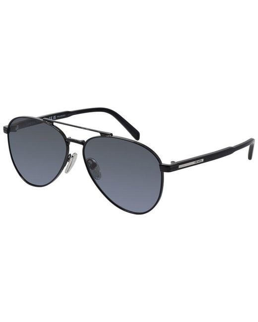 Prada Blue 61Mm Polarized Sunglasses for men