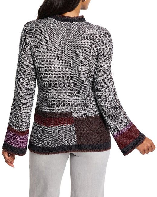 NIC+ZOE Gray Mixed Up Sweater