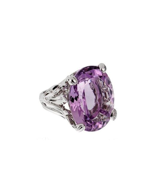 Dior Purple Dior 18K 44.62 Ct. Tw. Diamond & Amethyst Cocktail Ring (Authentic Pre-Owned)