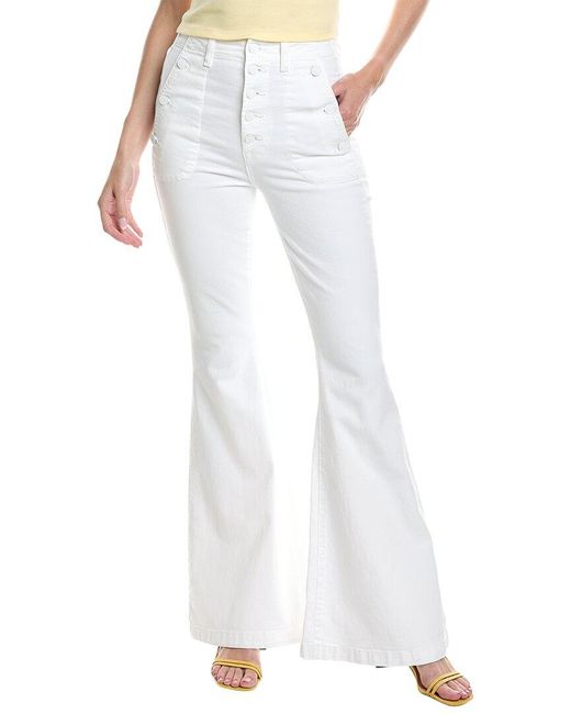 7 For All Mankind White Portia Megaflare Clean Jean