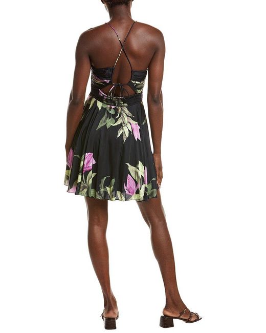 Rococo Sand Black Mini Dress