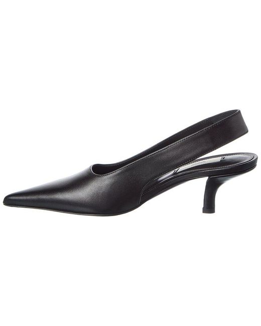 Totême Black Classic Leather Slingback Pump