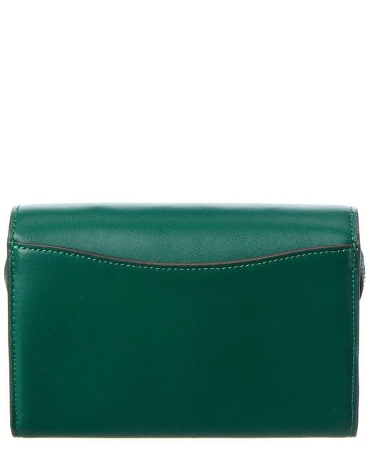 Kate Spade Green Kerri Smooth Leather Small Flap Wallet On A String