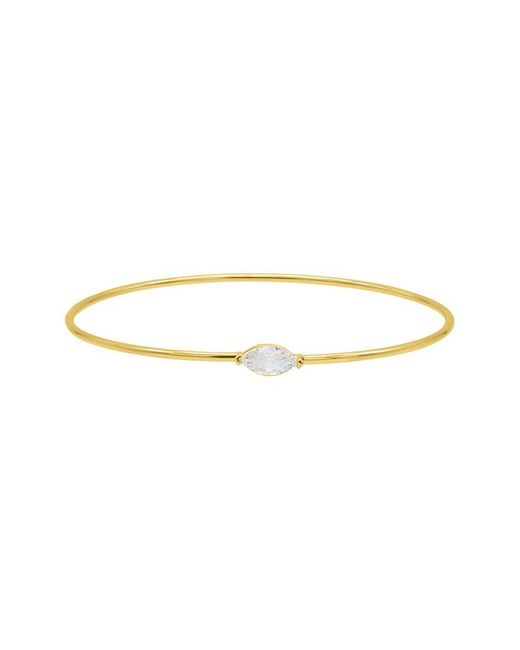 Adornia White 14K Plated Stacking Bangle Bracelet