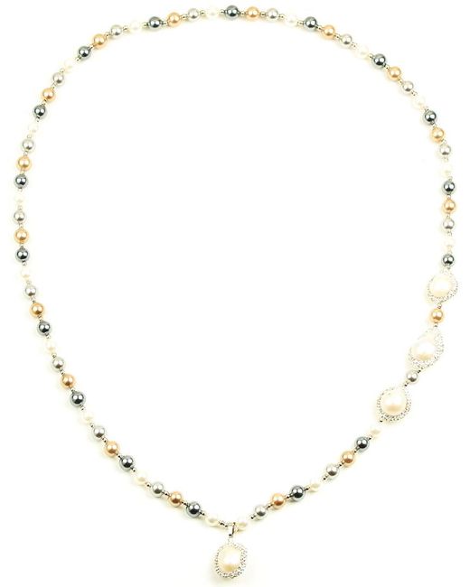 Eye Candy LA Eye Candy Los Angeles Pearl Drop Necklace in Natural Lyst