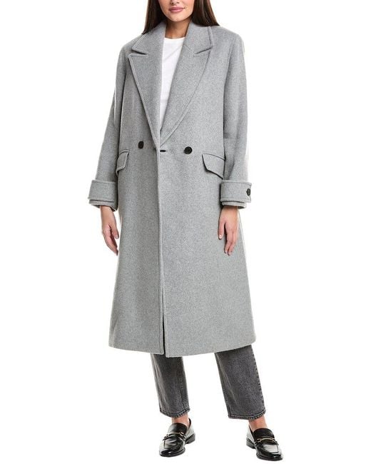 AllSaints Gray Allsaints Mabel Wool-Blend Coat