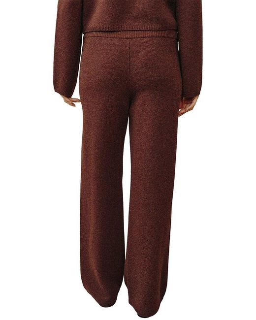 Bella Dahl Red Cashmere & Wool Wide Leg Sweatpant