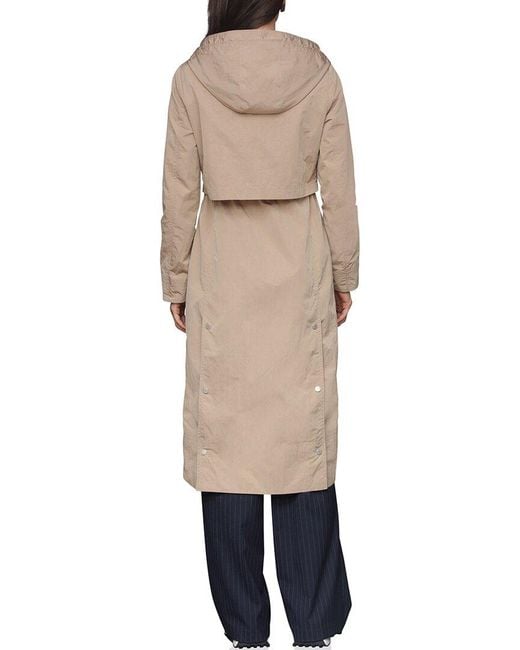 Avec Les Filles Natural Hooded Maxi Rain Coat