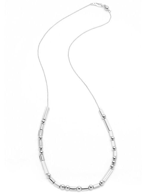 Eddie Borgo White Rhodium Plated Totem Necklace