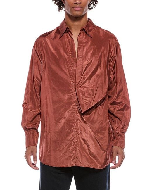 Valentino Red Silk Shirt for men