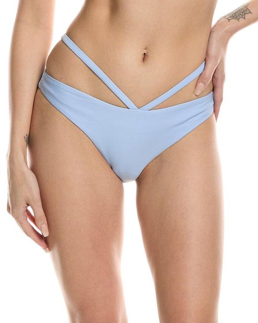 Jonathan Simkhai Blue Emmalynn Strappy Bikini Bottom