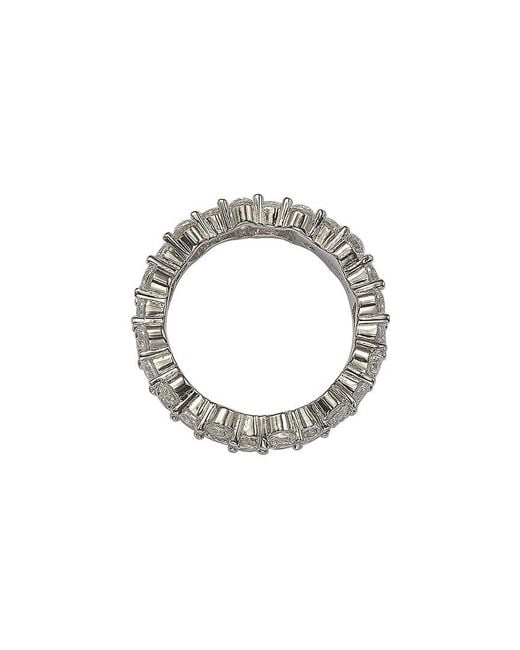 Suzy Levian CZ Jewelry Metallic Suzy Levian Silver Cz Eternity Ring