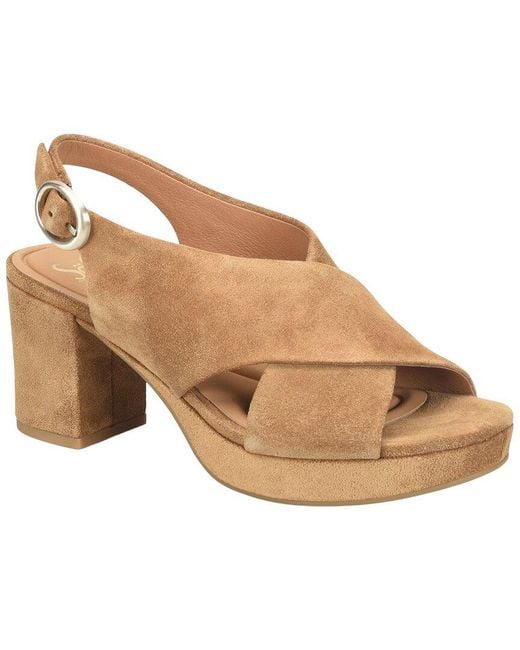 Söfft Natural Lyric Suede Heeled Sandal