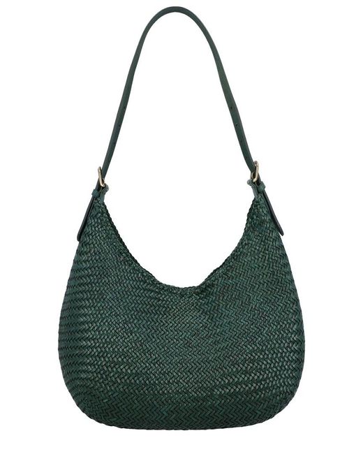 Dragon Diffusion Green Luna Mezza Leather Shoulder Bag
