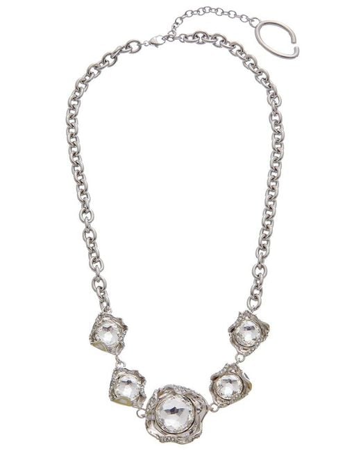 Oscar de la Renta Metallic Crystal Nest Necklace