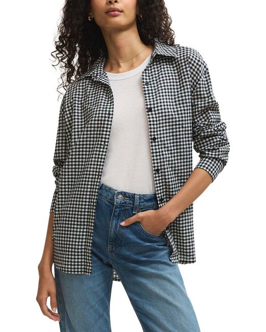 Z Supply Gray Seaport Button Up Top