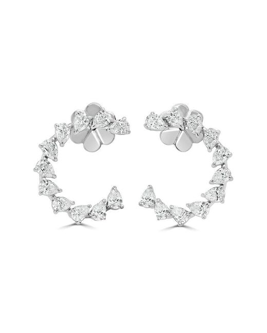 Sabrina Designs White 18K 1.71 Ct. Tw. Cluster Earrings