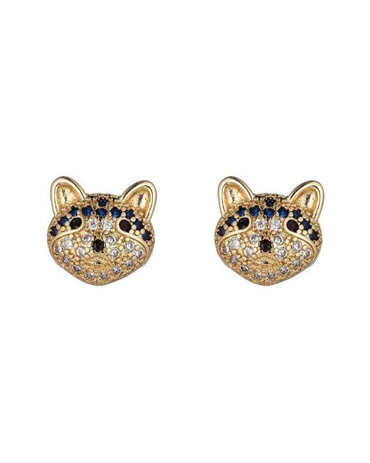 Eye Candy LA Metallic Cz Husky Stud Earrings
