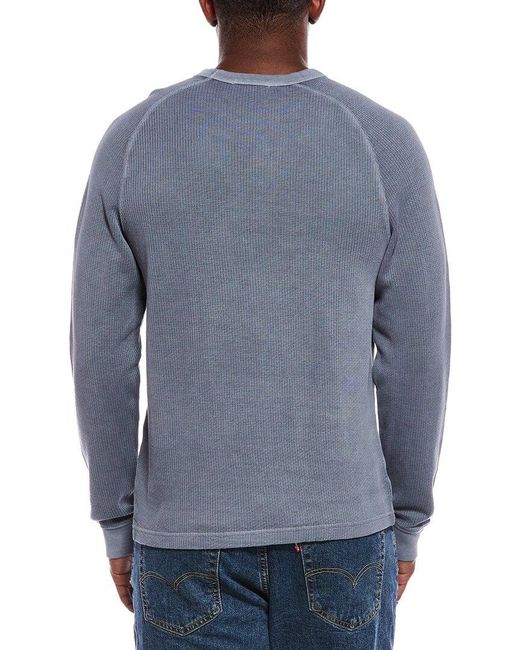 Madewell Blue Thermal Long Sleeve T-Shirt for men