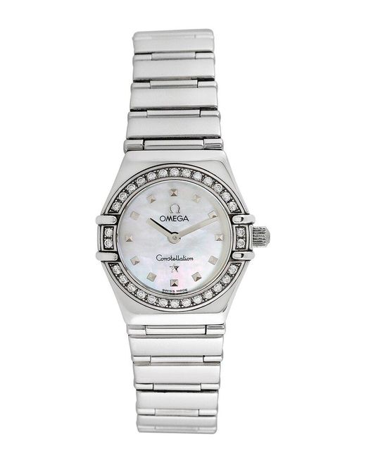 Omega White Constellation Diamond Watch, Circa 1990S (Authentic Pre-Owned)