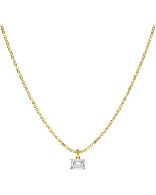 Lab Grown Diamonds Metallic 18K Over 1.00 Ct. Tw. Lab-Grown Diamond Necklace