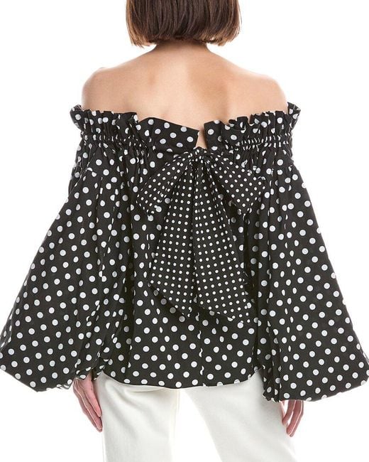Caroline Constas Black Adeline Top
