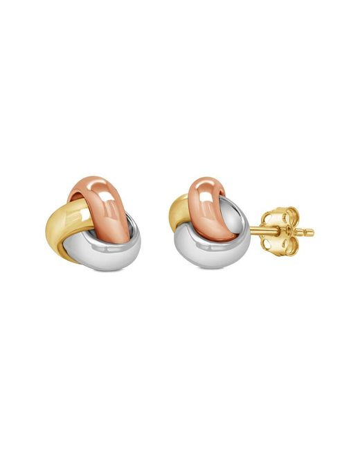 Sabrina Designs White 14K Two-Tone Love Knot Earrings