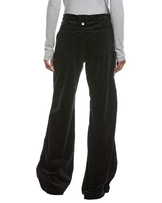 Ramy Brook Black Theodora Velveteen Wide Leg Pant