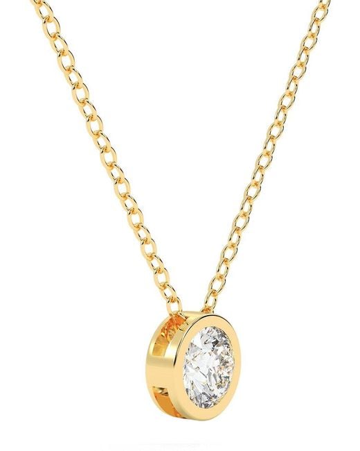 Diamond Select Cuts Metallic 14K 0.75 Ct. Tw. Diamond Pendant Necklace
