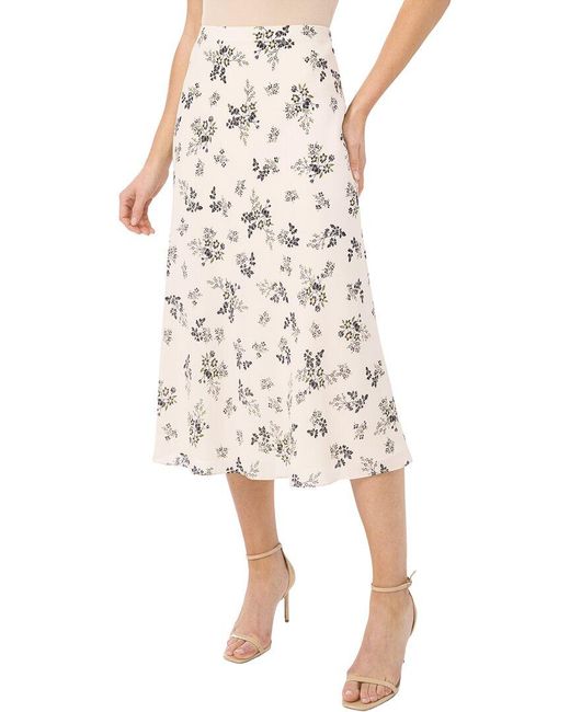 Cece Natural Bias Midi Skirt