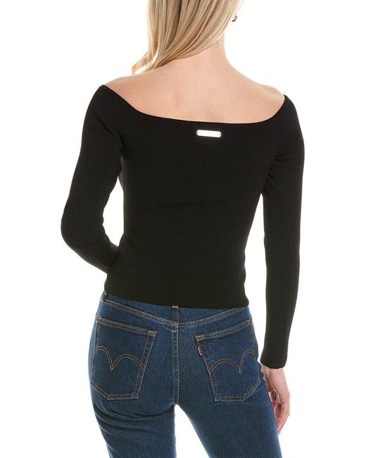 ENA PELLY Black Evie Luxe Knit Top