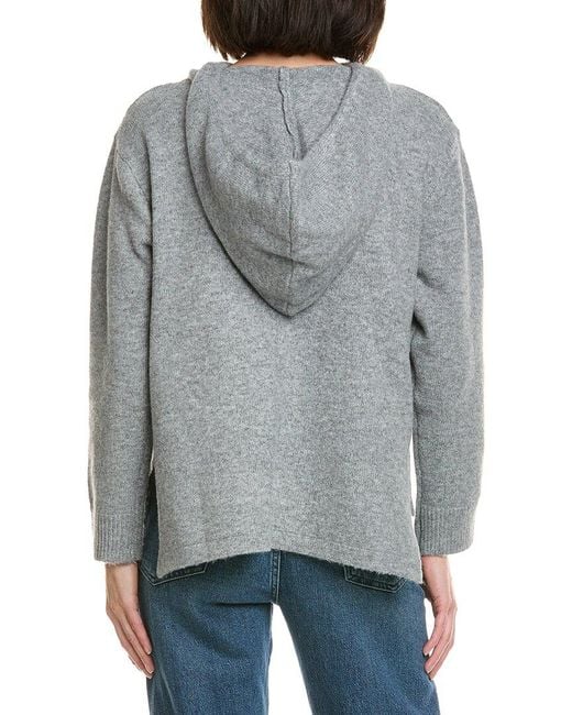 Gracia Gray Wool-Blend Hoodie