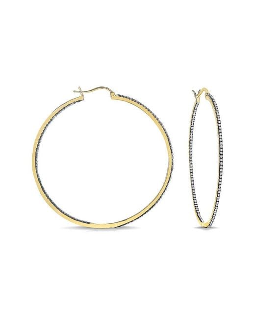 Rachel Glauber Metallic Plated Hoop Earrings