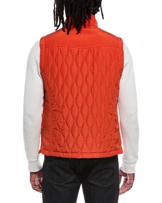 Canali Red Quilted Vest for men