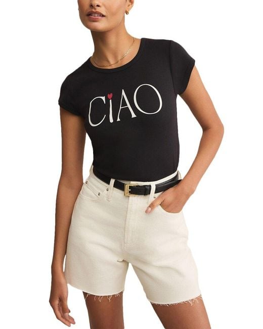 Z Supply Black Ciao Love Cheeky T-Shirt