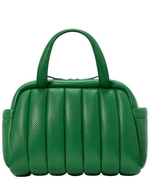 Kate Spade Green Puffed Perforated Leather Satchel