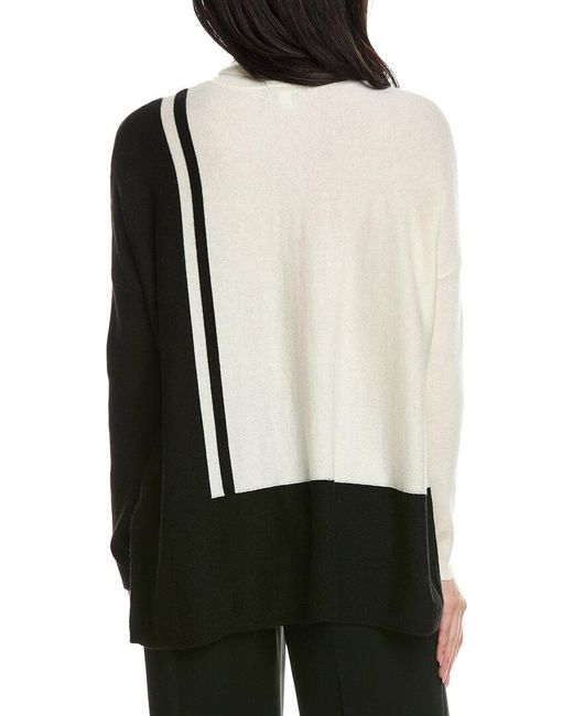 Reiss Natural Celia Color Block Roll Neck Wool-Blend Sweater