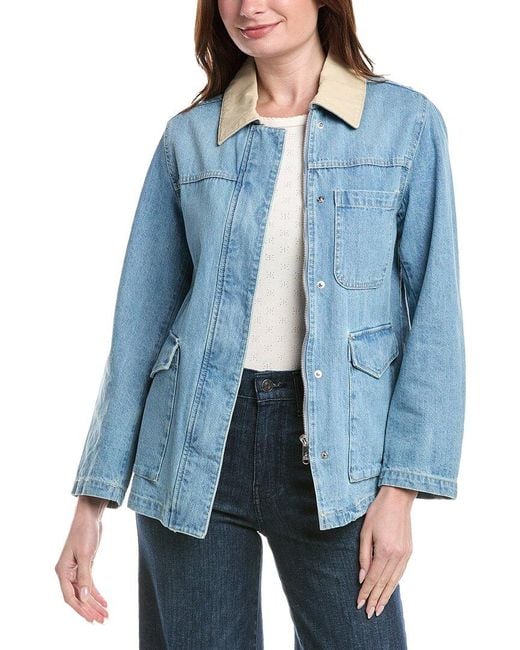 Sam Edelman Blue Washed Denim Jacket