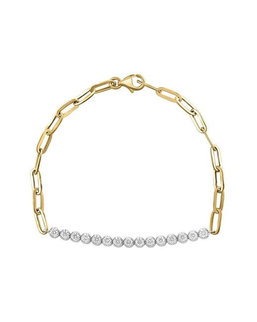 Effy Fine Jewelry White 14K 0.72 Ct. Tw. Lab-Grown Diamond Bracelet